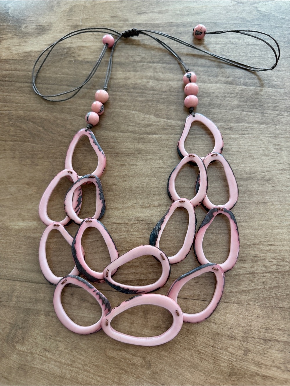 TAGUA Necklace Artisan Handmade Tagua colorful unique statement jewelry boho nwt